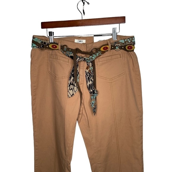 New Cato womens Contemparary Pants Size 14 Lower Rise Slim Thigh Belted BNWT - Picture 2 of 6
